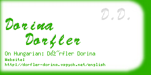 dorina dorfler business card